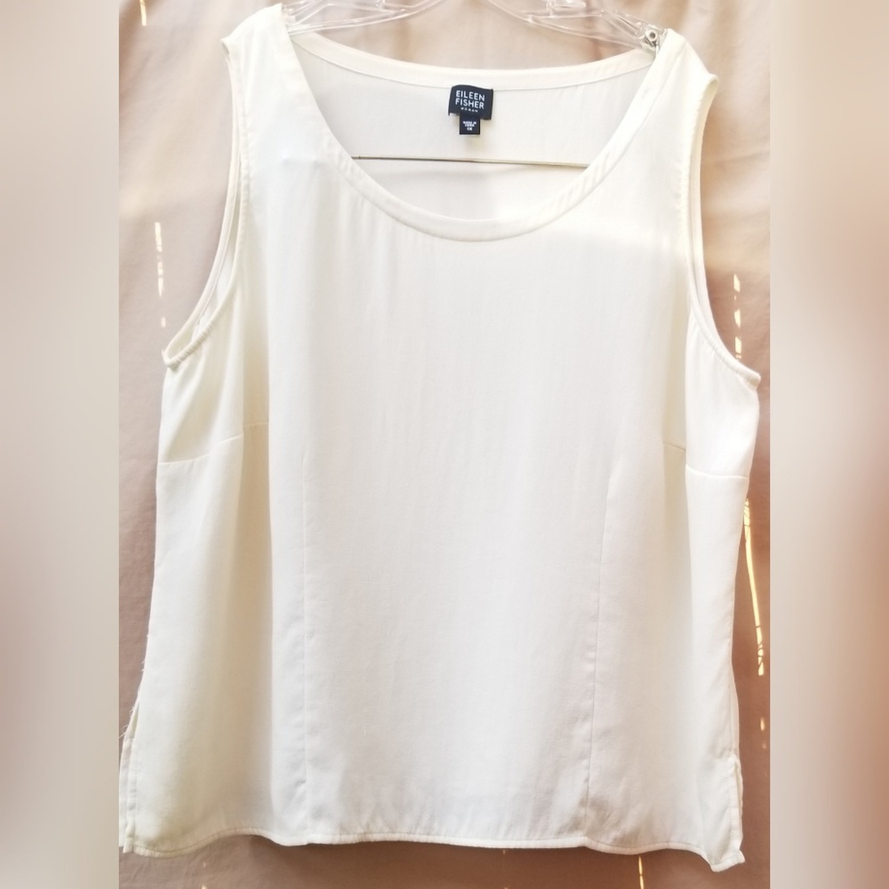 Silk ivory dress tank by Eileen Fisher